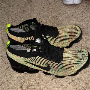 Nike Black and Multicolor Flyknit Sneakers